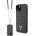 GUESS Гръб Guess PU 4G Strass Triangle Metal Logo Case + Crossbody Strap за iPhone 15 - Сив
