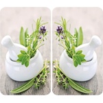 Wenko Комплект от 2 стъклени капака за печка Herbal, 52 x 30 cm Herb Garden - Wenko (2521420100)