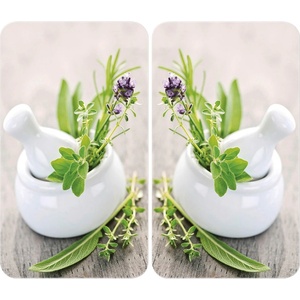 Wenko Комплект от 2 стъклени капака за печка Herbal, 52 x 30 cm Herb Garden - Wenko (2521420100)
