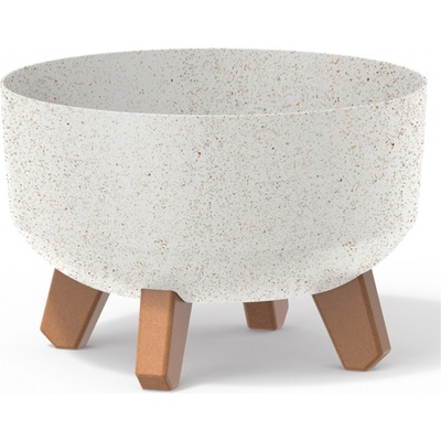 PROSPERPLAST Kvetináč GRACIA LOW ECO WOOD 28,5 cm kávový