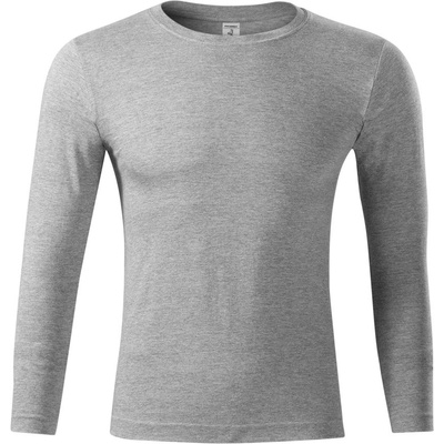 Piccolio Progress LS Unisex triko P7512 tmavo sivý melír