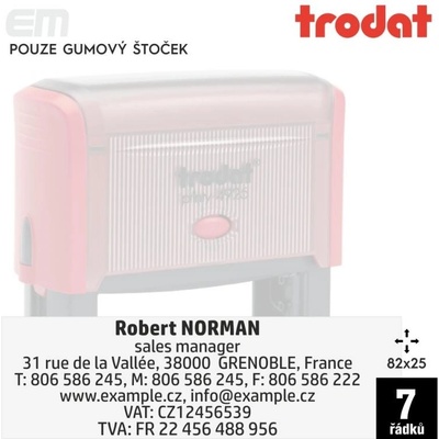 Trodat 4925 [ 82 x 25 mm pouze gumový štoček