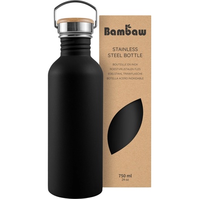 Bambaw Fľaša z nehrdzavejúcej ocele 750 ml Jet Black
