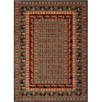 Najkoberce Kashqai 4301 401 orientálny / rám zelený / terakota