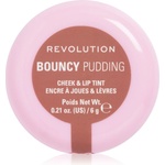 Revolution Bouncy Pudding Lip & Cheek мултифункционален грим за устни и скули цвят Hazy Nude 6 гр
