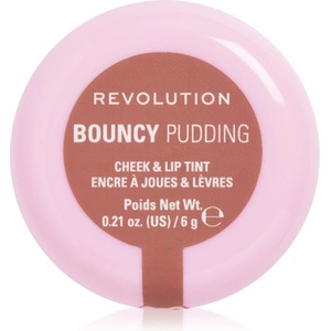 Revolution Bouncy Pudding Lip & Cheek мултифункционален грим за устни и скули цвят Hazy Nude 6 гр