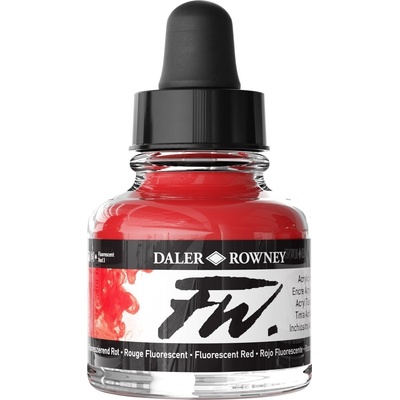 Daler Rowney FW Акрилно мастило Fluorescent Red 29, 5 ml 1 бр (160029544)
