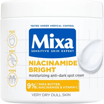 Mixa Niacinamide Bright Хидратиращ крем за лице и тяло, 400 ml