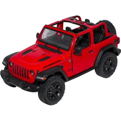 Kinsmart Jeep Wrangler 2018 otevřený červená 1:34