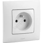 Legrand - Битов контакт с рамка NILOE 250V бял (LR0017A)