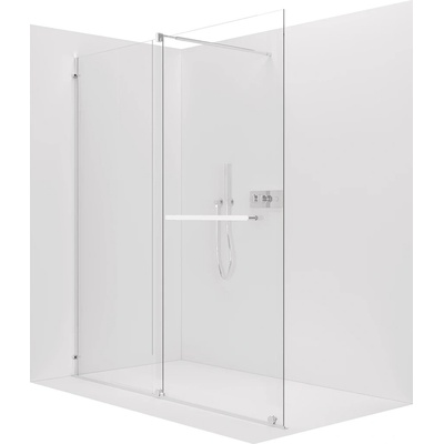 CERANO - Sprchová zástena Walk-in Medin Ľ/P - 8 mm - chróm, transparentné sklo - 140x195 cm - dvojdielna posuvná