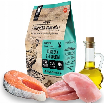 Wiejska ZAGRODA Kitten Kuracie s lososom 0,4 kg