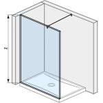 Jika Pure - Странична стъклена стена, 130x200 см, с покритие Jika Perla Glass H2674240026681 (H2674240026681)