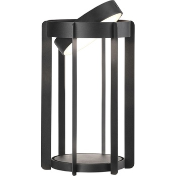 Zone Фенер за свещ СВЕТУЛКА 30 cm, LED, черен, алуминий, Зона Дания (ZO32315)