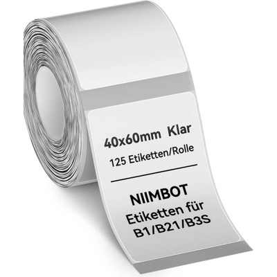 NIIMBOT t4060-125 Термоетикет, бял t4060-125 white (t4060-125 white)
