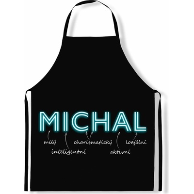 IMPAR Zástěra Mužská jména Neon Michal