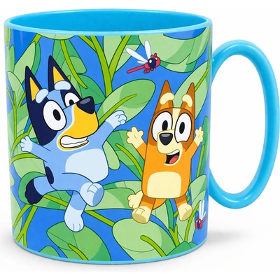 STOR Dětský plastový hrnek Bluey Tropical 390 ml