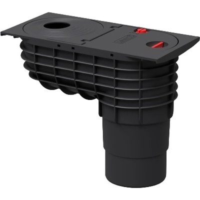 Likov Geiger s dolní výpustí lapač splavenin 110 mm černý