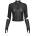 Devil fashion дамска тениска с дълги ръкави DEVIL FASHION - Gothic with Pentagram - TT231