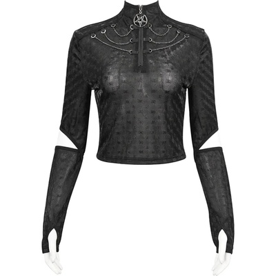 Devil fashion дамска тениска с дълги ръкави DEVIL FASHION - Gothic with Pentagram - TT231