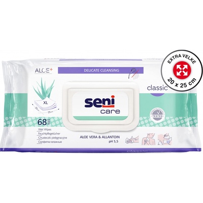 Seni Care vlhčené ubrousky Sensitive 68 ks