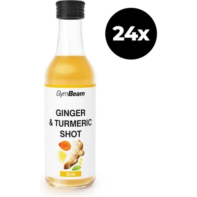 GymBeam Zázvorový shot s kurkumou 24 x 50 ml