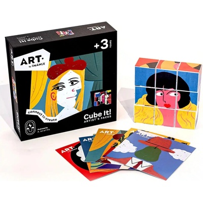 IMANIX stavebné kocky ART CUBE IT - ARTISTS FACES