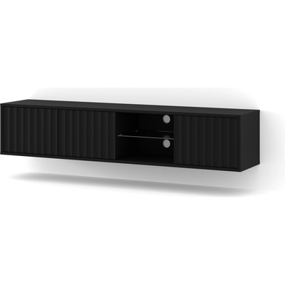 BIM Furniture Окачен универсален ТВ шкаф Vina 156 cm, черен мат (VINATVSTAND156BMAT)