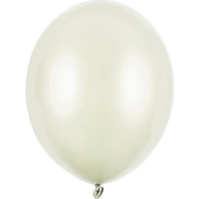 PartyDeco Balónek ivory metalický 27 cm