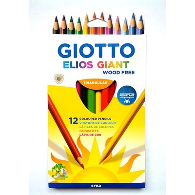 GIOTTO Цветни моливи GIOTTO Elios триъгълни дебели 12 броя 2215 00 (2215 00)