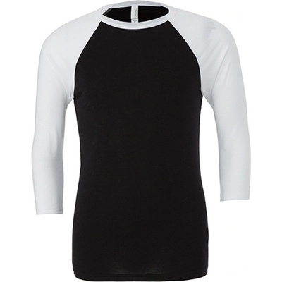 Canvas tričko s 3/4 rukávom CV3200 black