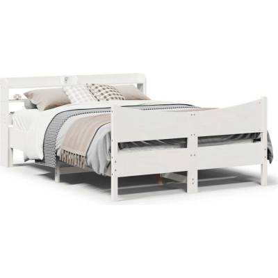 zahrada-XL 3307057 Rám postele s čelem bílý masivní borovice