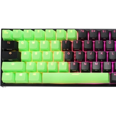 Капачки за механична клавиатура Ducky Green 31-Keycap Set Rubber Backlit Double-Shot US Layout (31-USRDGNNO1)