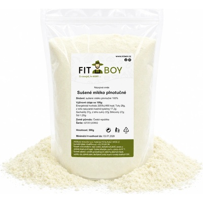 Fitboy Sušené mlieko plnotučné 500 g