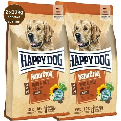 Happy Dog NaturCroq Adult Rind & Reis 2 x 15 kg