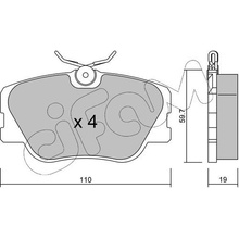 Sada brzdových destiček, kotoučová brzda CIFAM 822-061-0