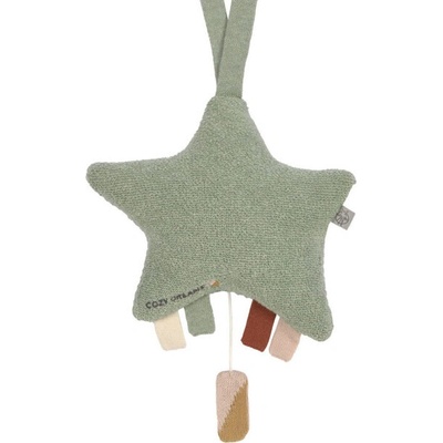 Lässig Babies hudobná hračka Knitted Musical Little Universe Star green