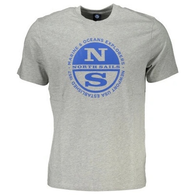 North Sails Stylové pánské tričko s krátkým rukávem Grey