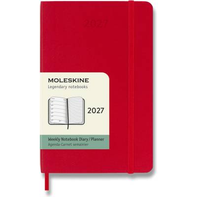 Moleskine A6 týždenný 2025 červený