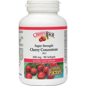 Natural Factors Cherry Rich Cherry Concentrate, 500 mg, 90 капсули, Natural Factors (4525 NF)