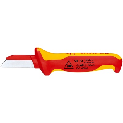 KNIPEX Кабелен нож с предпазител, vde 1000v жълто-червена (k9854)