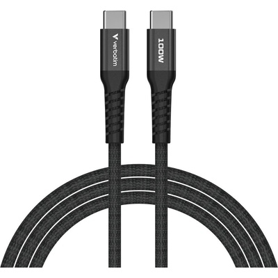 Verbatim Кабел Verbatim Sync & Charge Magnetic, от USB-C(м) към USB-C(м), 1.2m, 100W, черен (VERBATIM-31863)