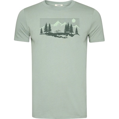 GreenBomb Мъжка тениска GreenBomb Bike Mountain Pines Guide T-Shirt - Soft Sage (216-8905-0112)