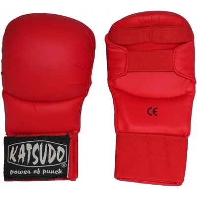 Katsudo Класически карате ръкавици без палец, червени (4173.KAT.RED)