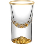 HARAHU Кристална чашка за ракия LU-35406 - Златен / 15ml KP35406