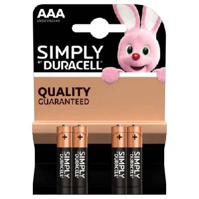 Батерии DURACELL (AAA) LR03 Alkaline Basic (4 батерии/блистер) 1.5V (DUR-BA-LR03-BASIC)