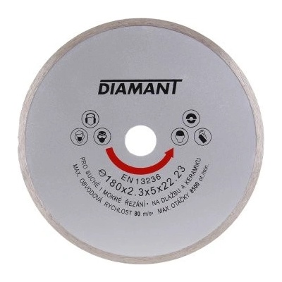 KOTOUČ DIAMANTOVÝ DIAMANT 180X2.3X22.2 mm PLNÝ LEVIOR