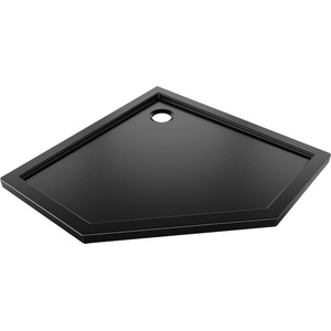 Mexen Flow петоъгълен ултратънък поддушов тас 80 x 80 см, черен мат - 46P708080 (46P708080)
