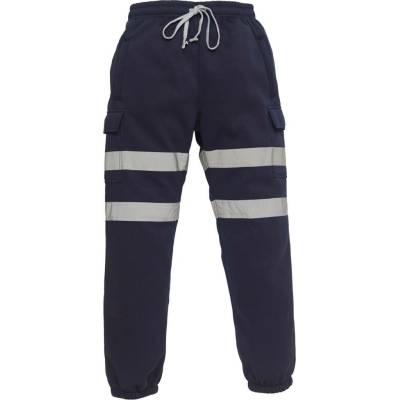 Yoko HI-VIS HV016T Pánské reflexní tepláky - navy