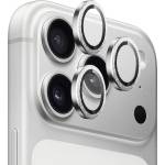 Blueo Протектор - Камера за iPhone 17 Pro / iPhone 17 Pro Max - Син - Оригинална метална рамка със стъклени лещи - Сребърен Диамант